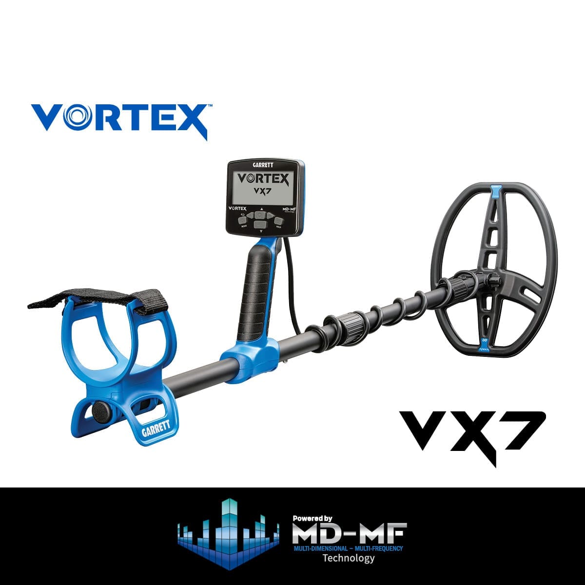 Antalya Garrett Vortex VX7 Dedektör - Katlanabilir gövde, taşıma ve araç içinde saklama tarafında Vortex ailesinin pratik avantajıdır.